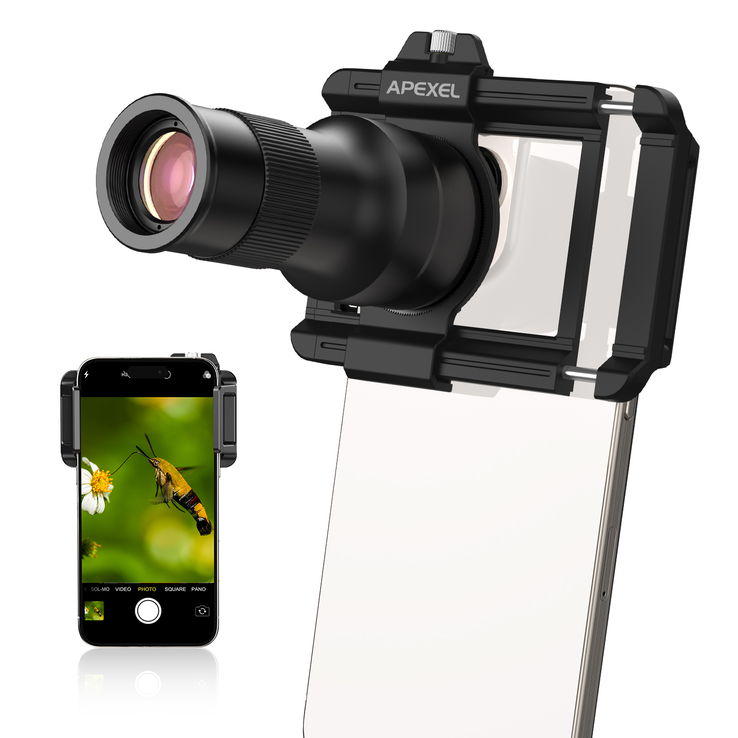 Mobile Tech Accessories - APEXEL 2in1 Telephoto Macro Lens Observation